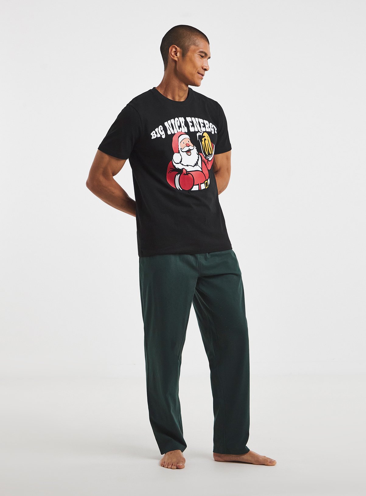 JACAMO Big Nick Christmas Graphic Pyjama Set 1XL - Image 1 thumbnail